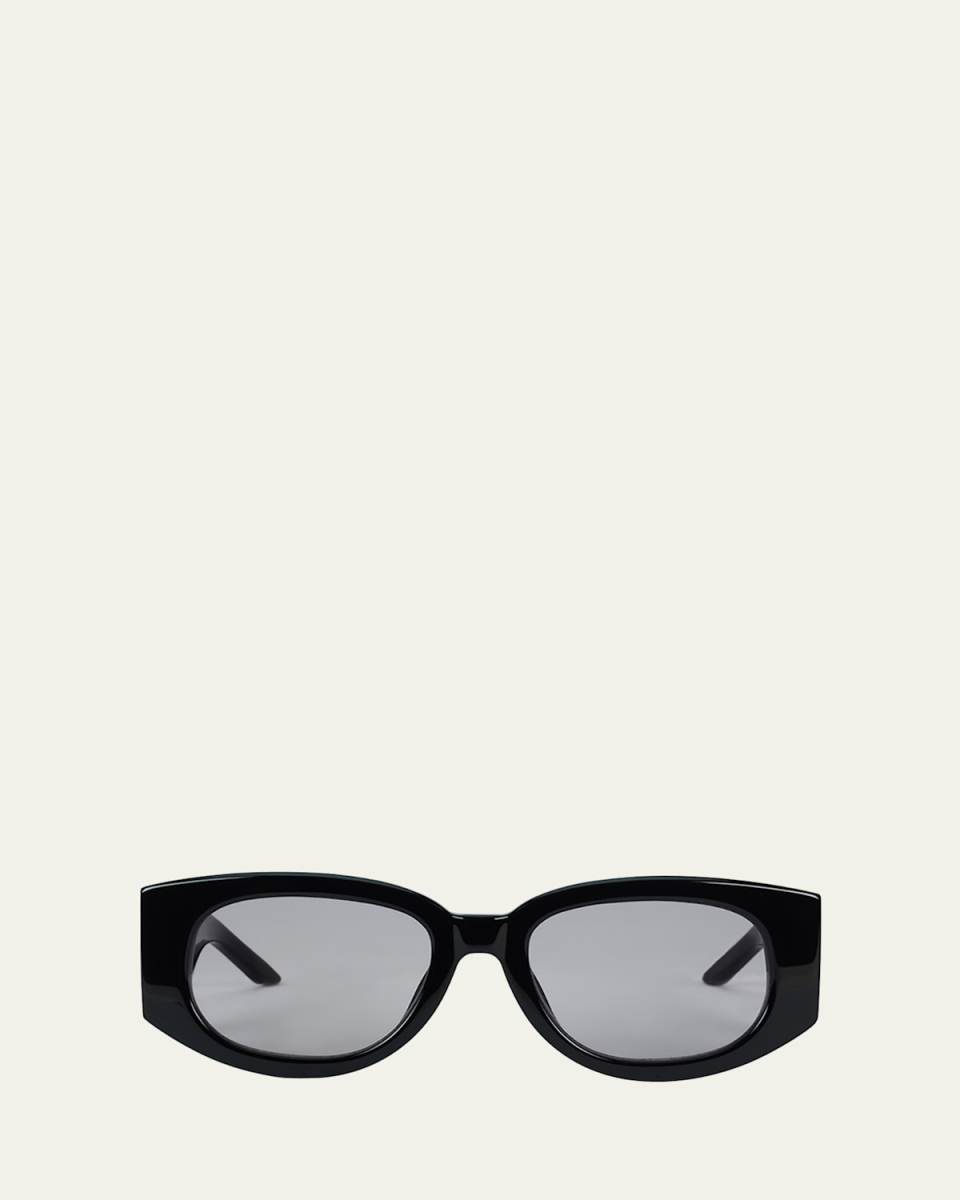 Wavy Acetate Oval Sunglasses